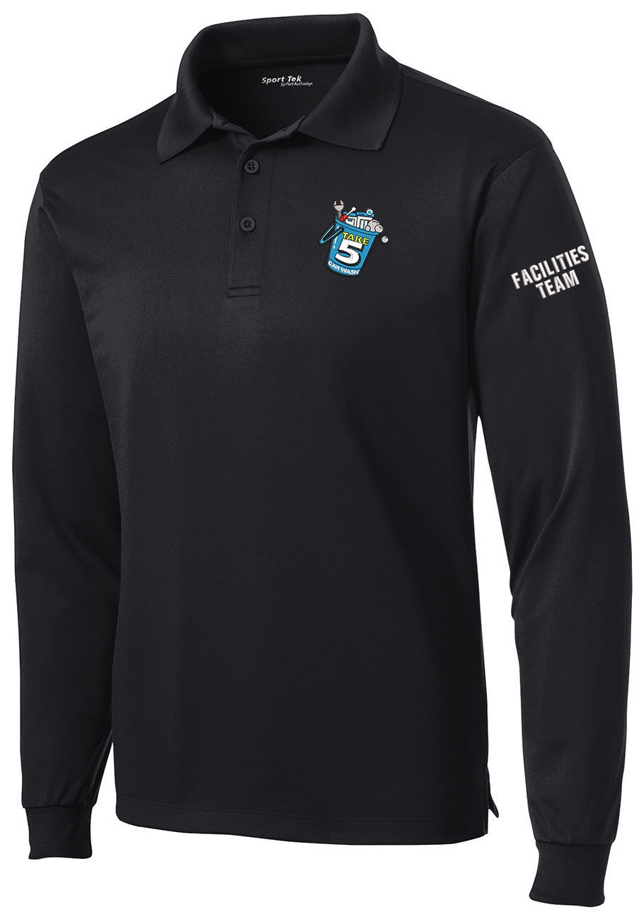 Facilities Team Micropique Sport-Wick® Long Sleeve Polo – Take5 Uniform ...