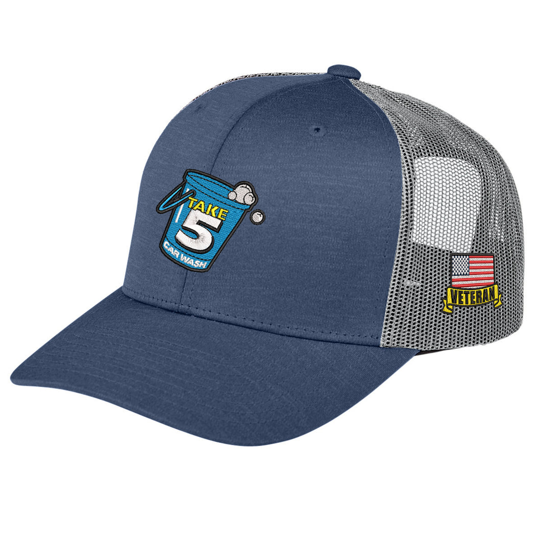 Veterans Navy/Grey Yupoong® Heather Trucker Cap (District Managers or Above)